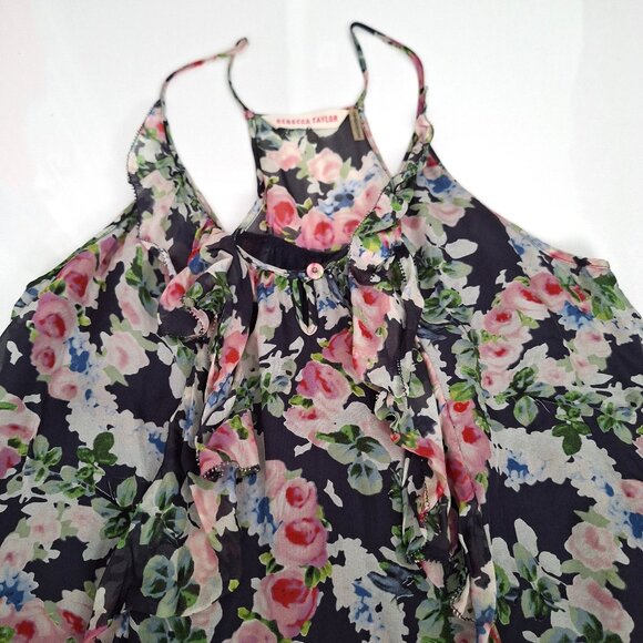 Rebecca Taylor Floral Silk Sleeveless Top - Picture 4 of 7